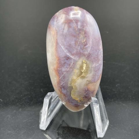 Shoofly Purple and Milky Agate Oval