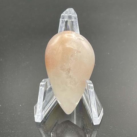 Shoofly Plume Milky Quartz with Orange Splash Pear