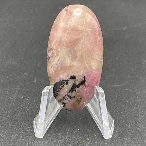Pink Rhodonite with Dendrites Oval