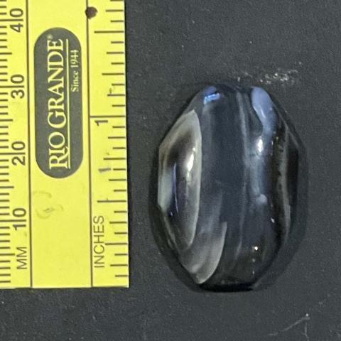 Black Turkish Agate Hexagon